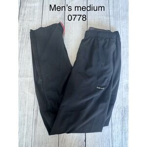 Hind Mens Athletic Training Pants Black Medium Running Gym Joggers 0778